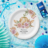 秋フローラリトルカボチャオンザウェイベイビーシャワー ペーパープレート (パーティー)