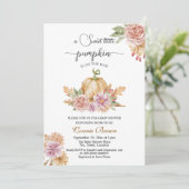 秋フローラリトルカボチャオンザウェイベイビーシャワー 招待状 (スタンド正面)