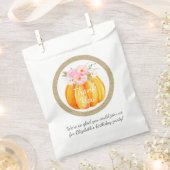 秋フローラリトルカボチャベビー誕生日サンキューユー フェイバーバッグ (クリップ留めされた状態)