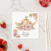 秋フローラリトルカボチャ赤ちゃんシャワー スタンダードカクテルナプキン (インサイチュ)