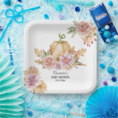 秋フローラリトルカボチャ赤ちゃんシャワー ペーパープレート (パーティー)