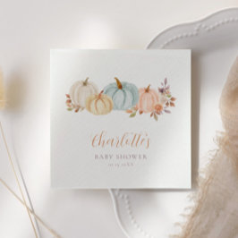 秋フローラリトルカボチャ |赤ちゃんシャワー スタンダードカクテルナプキン