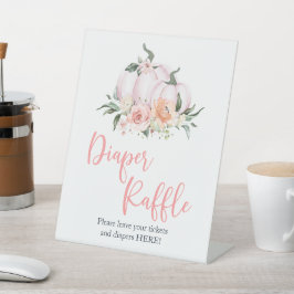 秋フローラリトルカンプキンおむつラッフルサイン 台座サイン