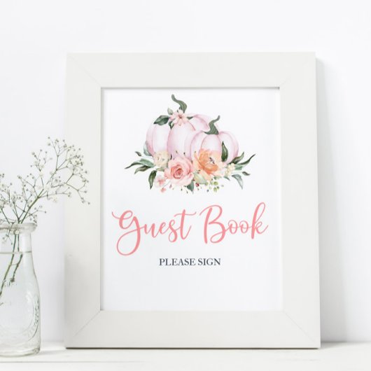 秋フローラリトルカンプキンシャワーゲストブック ポスター