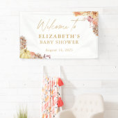 秋フローラリトルカンプキンベビーシャワーウェルカム 横断幕 (インサイチュ)