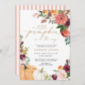 秋フローラリトルカンプキンベビーシャワー招待状 招待状 (正面/裏面)