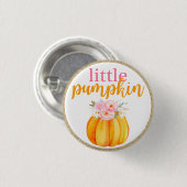 秋フローラリトルカンプキンベビー&ガールズ誕生日 缶バッジ (正面&裏面)