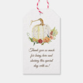 秋フローラリースホワイトパンプキンブライダルシャワーGIF ギフトタグ (裏面)