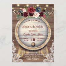 秋フローラワインバレルビンヤードベビーシャワー