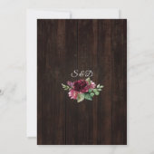 秋フローラワインバレルビンヤードリハーサルディナー 招待状 (裏面)