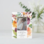 秋フローラ写真の保存日付 ポストカード (スタンド正面)