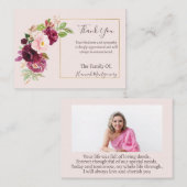 秋フローラ写真悔やみや弔慰葬式カード ノートカード (正面/裏面)