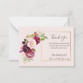 秋フローラ写真悔やみや弔慰葬式カード ノートカード (正面)