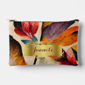 秋フローラ化粧料バッグ アクセサリーポーチ (正面)