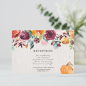 秋フローラ及びカボチャ水彩披露宴 エンクロージャーカード (スタンド正面)