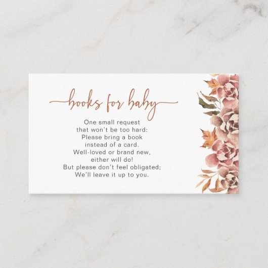 秋フローラ図書ベビー エンクロージャーカード (正面)