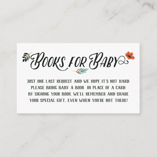 秋フローラ図書ベビー エンクロージャーカード (正面)