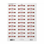 秋フローラ差出人住所ラベル ラベル (フルシート)