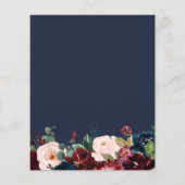 秋フローラ引っ越し祝いパーティーパーティの招待状 (裏面)