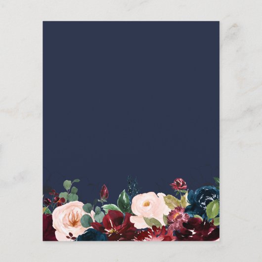 秋フローラ引っ越し祝いパーティーパーティの招待状 (裏面)