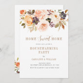 秋フローラ引っ越し祝いパーティー 招待状 (正面/裏面)
