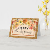 秋フローラ感謝グリーティングカード カード (黄色い花)