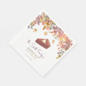 秋フローラ感謝祭ディナーまたはパイコンテスト スタンダードランチョンナプキン (角)