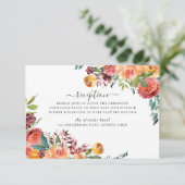 秋フローラ披露宴カード 招待状 (スタンド正面)
