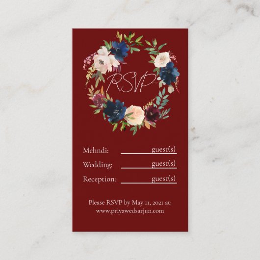 秋フローラ数々のイベント詳細カード エンクロージャーカード (正面)