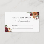 秋フローラ数キスブライダルゲーム エンクロージャーカード (正面)