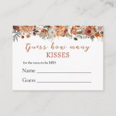 秋フローラ数キスブライダルシャワーカード エンクロージャーカード (正面)