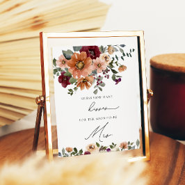 秋フローラ数キスブライダルシャワーゲーム ポスター