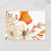 秋フローラ書用ベビーカード エンクロージャーカード (裏面)