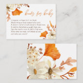 秋フローラ書用ベビーカード エンクロージャーカード (正面/裏面)
