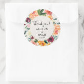 秋フローラ水の色の素朴なブルゴーニュの好意 ラウンドシール (バッグ)