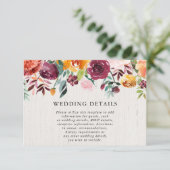 秋フローラ水の色ラスチッ結婚ク詳細 エンクロージャーカード (スタンド正面)