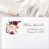 秋フローラ燃える赤面ピンクの緑 ラベル (インサイチュ)