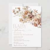 秋フローラ男女兼用ベビースシャワー 招待状 (正面)