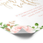 秋フローラ白金ゴールドかぼちゃおむつラッフル標識 ポスター (角)