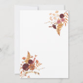 秋フローラ秋の誕生日パーティー 招待状 (裏面)