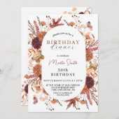 秋フローラ秋の誕生日パーティー 招待状 (正面/裏面)