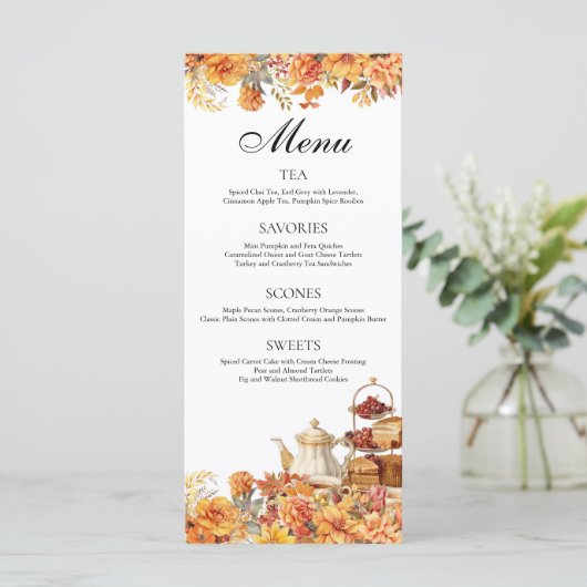 秋フローラ秋アフタヌーンティーパーティー メニュー (スタンド正面)