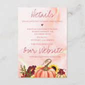 秋フローラ秋パンプキ結婚ン詳細 エンクロージャーカード (正面)