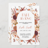 秋フローラ秋ブライダルシャワー 招待状 (正面/裏面)