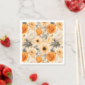 秋フローラ系列デザイン1 スタンダードカクテルナプキン (インサイチュ)