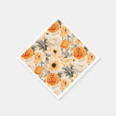 秋フローラ系列デザイン1 スタンダードカクテルナプキン (角)