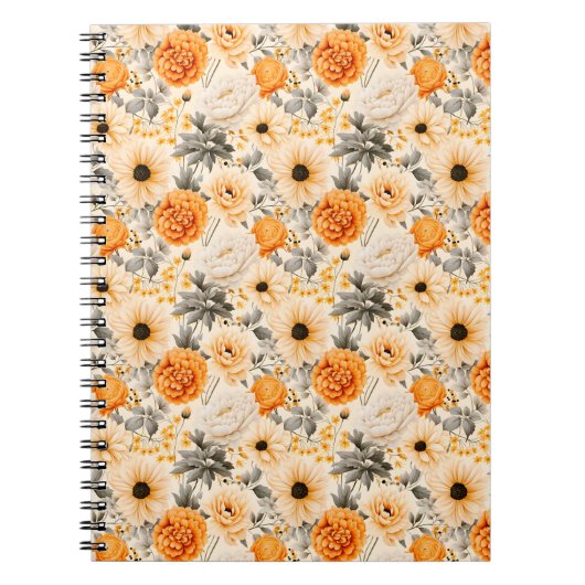 秋フローラ系列デザイン1 ノートブック (正面)