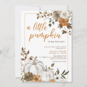 秋フローラ素朴パンプキンベビーシャワー招待状 招待状 (正面)