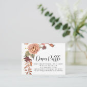 秋フローラ素朴BOHO水彩おむつラッフル エンクロージャーカード (スタンド正面)