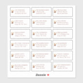 秋フローラ結婚のゲスト受信者名アドレス シール (シート)